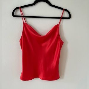 Fleur du Mal red cowl neck cami